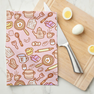 Cute Kitchenware Pink Tea Towel