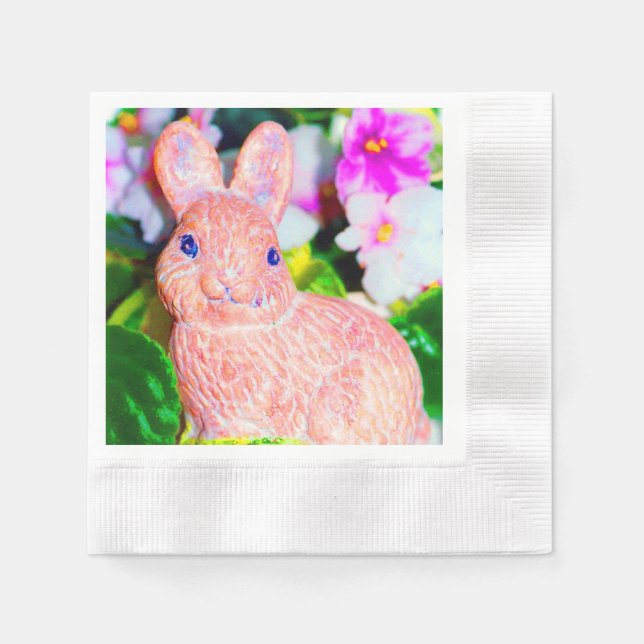Cute Kitschy Bunny Rabbit  Napkin (Front)