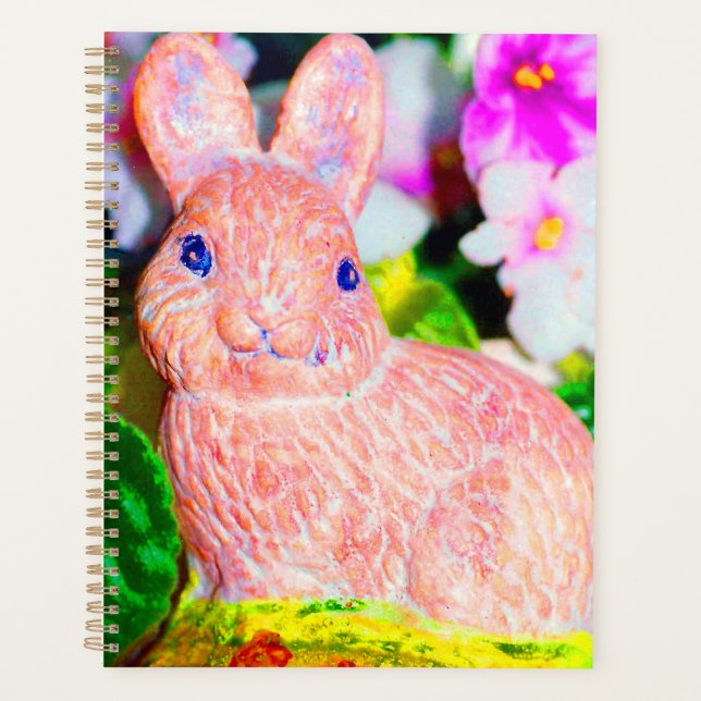 Cute Kitschy Bunny Rabbit  Planner (Front)