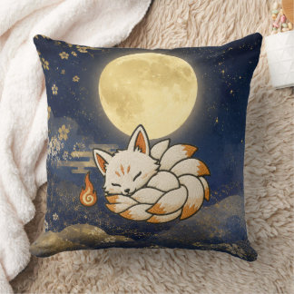 Cute Kitsune Halloween Pillow | Japanese Yokai
