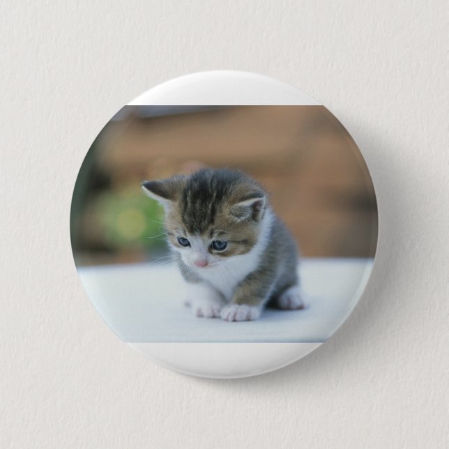 Cute Kitten 6 Cm Round Badge (Front)