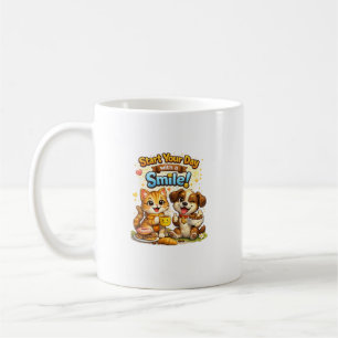 Cute Kitten and Puppy Mug Design