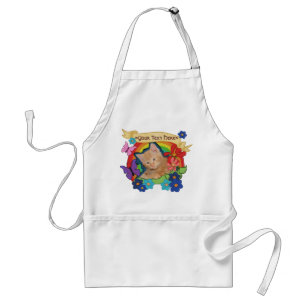 Cute Kitten and Scroll Apron
