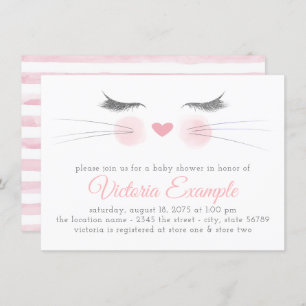 Cute Kitten Baby Shower Invitation