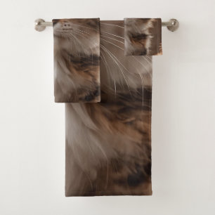Cute Kitten Bath Towel Set