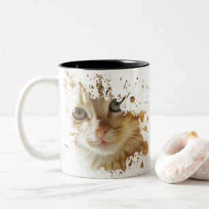 Cute Kitten   Best gift for cat owners Two-Tone Coffee Mug