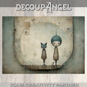 Cute Kitten Buddies - Decoupage - Tissue Paper