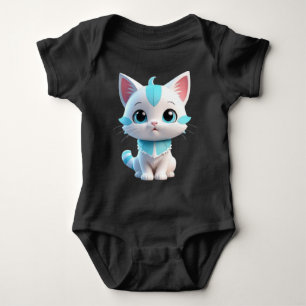 Cute Kitten Cartoon 3D Design-38063 Baby Bodysuit