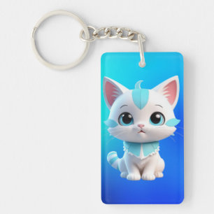 Cute Kitten Cartoon 3D Design-38063 Key Ring
