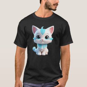 Cute Kitten Cartoon 3D Design-38063 T-Shirt
