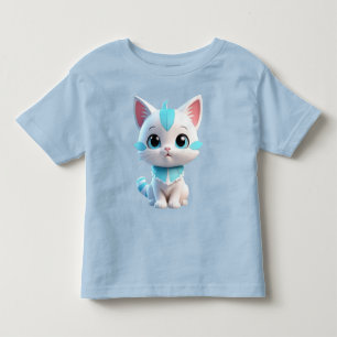 Cute Kitten Cartoon 3D Design-38063 Toddler T-Shirt