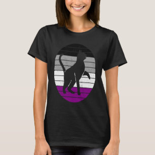 Cute Kitten Cat Asexual Pride Ace Flag LGBT Equali T-Shirt
