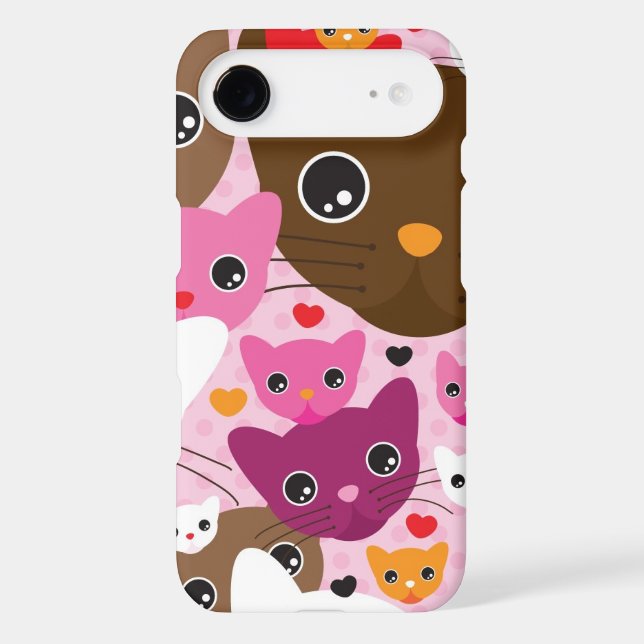 cute kitten cat background pattern Case-Mate iPhone case (Back)