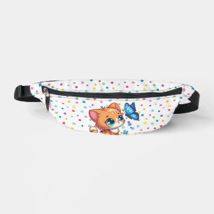 Cute kitten/cat & butterfly bum bags