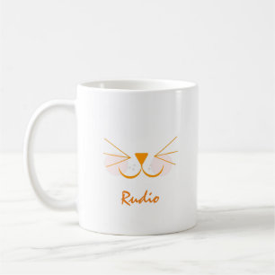 Cute Kitten Cat Face Pet Photo Name    Coffee Mug