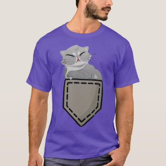 Cute kitten Cat in pocket I love cats T-Shirt