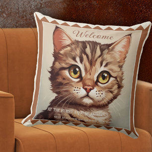 Cute Kitten Cat Lovers Animal Art Cushion