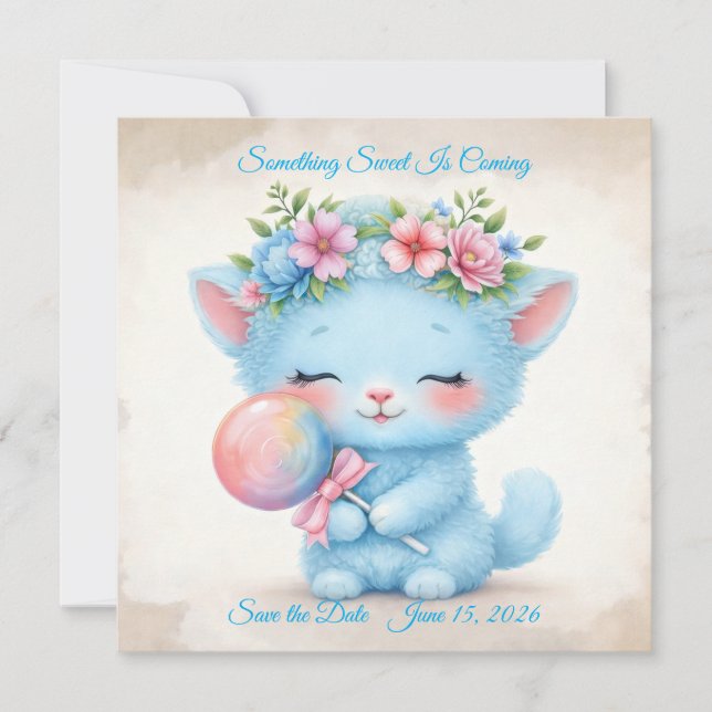 Cute Kitten Cat Save The Date (Front)