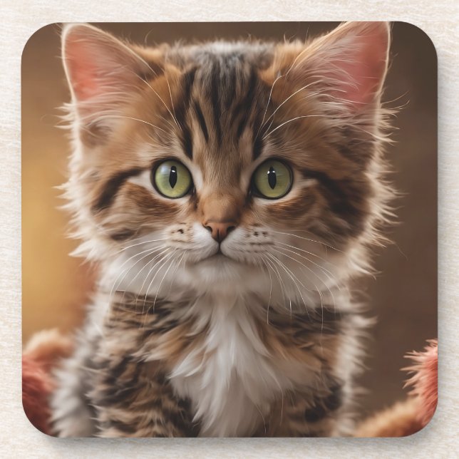 Cute Kitten  Coaster (Front)