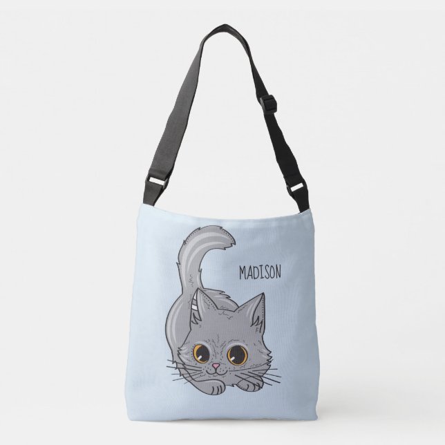 Cute Kitten custom name & colour bags (Front)