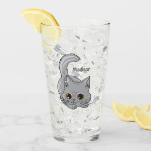 Cute Kitten custom name pint glass