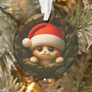 Cute Kitten Double-Sided Holiday  Ornament