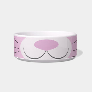 Cute Kitten Face Bowl Pink Cartoon