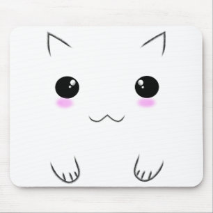 Cute Kitten Face Mouse Pad
