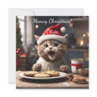 Cute Kitten Funny Santa Cat Christmas 