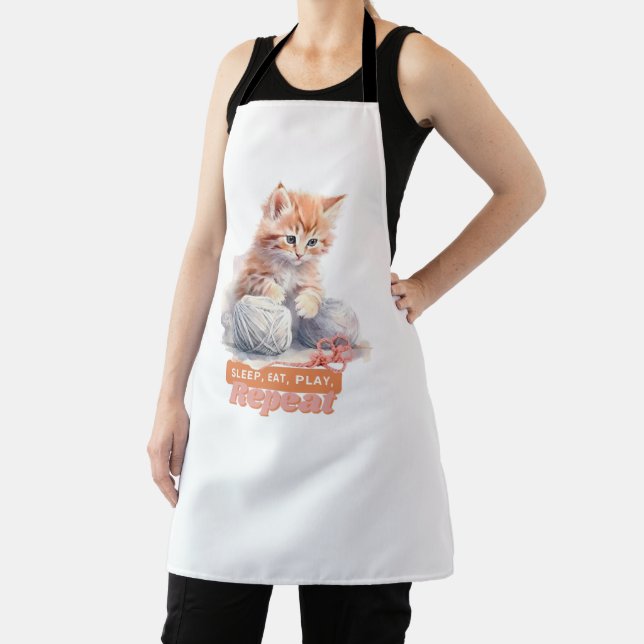 Cute Kitten Gifts for Animal Lovers Apron (Insitu)