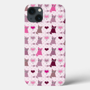 Cute kitten girls pattern iPhone 13 case
