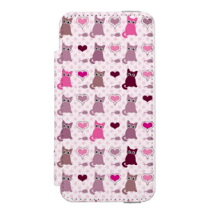 Cute kitten girls pattern incipio watson™ iPhone 5 wallet case