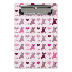Cute kitten girls pattern mini clipboard