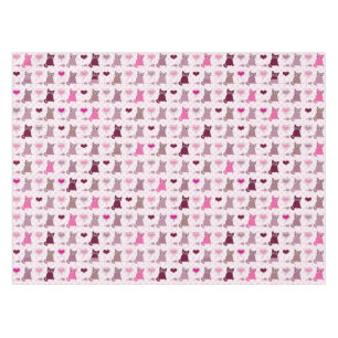 Cute kitten girls pattern tablecloth