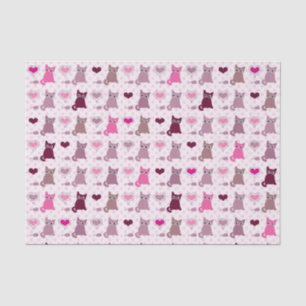 Cute kitten girls pattern tissue paper