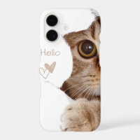 cute kitten ,hello heart white