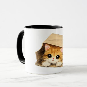 Cute Kitten in a Paper Bag Mug