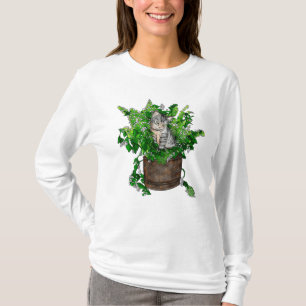 Cute Kitten in Catnip Pot T-Shirt