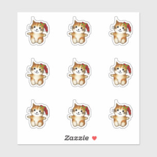 Cute Kitten in Santa Hat