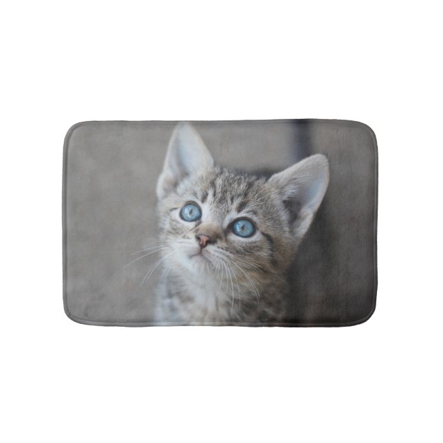 Cute Kitten In the Garden Bath Mat (Front)