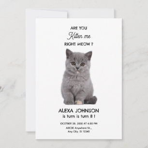 Cute kitten  invitation