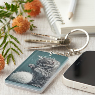 Cute Kitten Key Ring