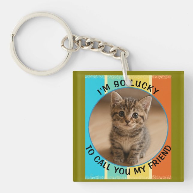 cute kitten key ring (Front)