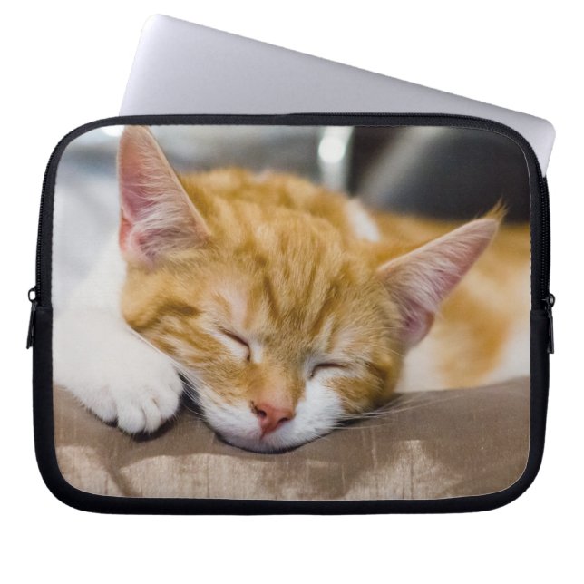 Cute Kitten Laptop Sleeve (Front)