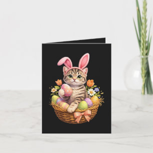 Cute Kitten Lovers Happy Easter Cat Holiday Card