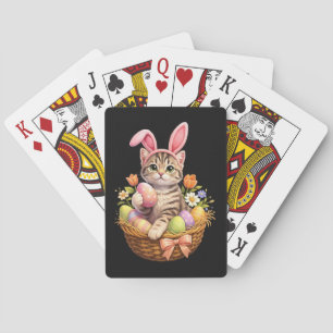 Cute Kitten Lovers Happy Easter Cat Playing Cards