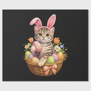Cute Kitten Lovers Happy Easter Cat Wrapping Paper