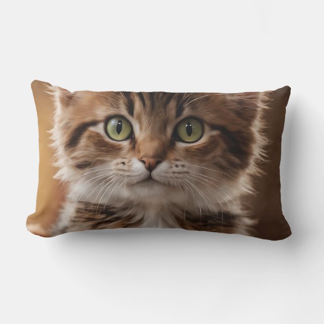 Cute Kitten  Lumbar Cushion (Front)