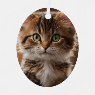 Cute Kitten  Metal Tree Decoration