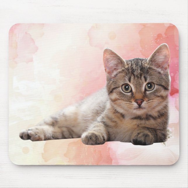 Cute Kitten Mouse Pad (Front)